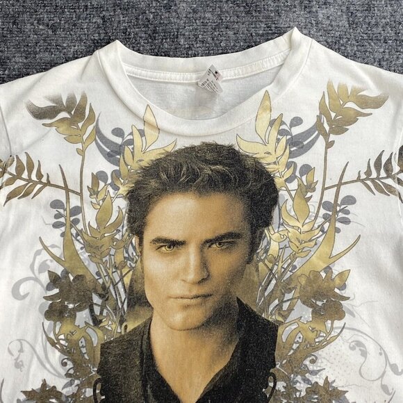 Twilight New Moon Movie Promo T Shirt Small ‘09‎ Edward Cullen Quote on back Y2K - Picture 4 of 12